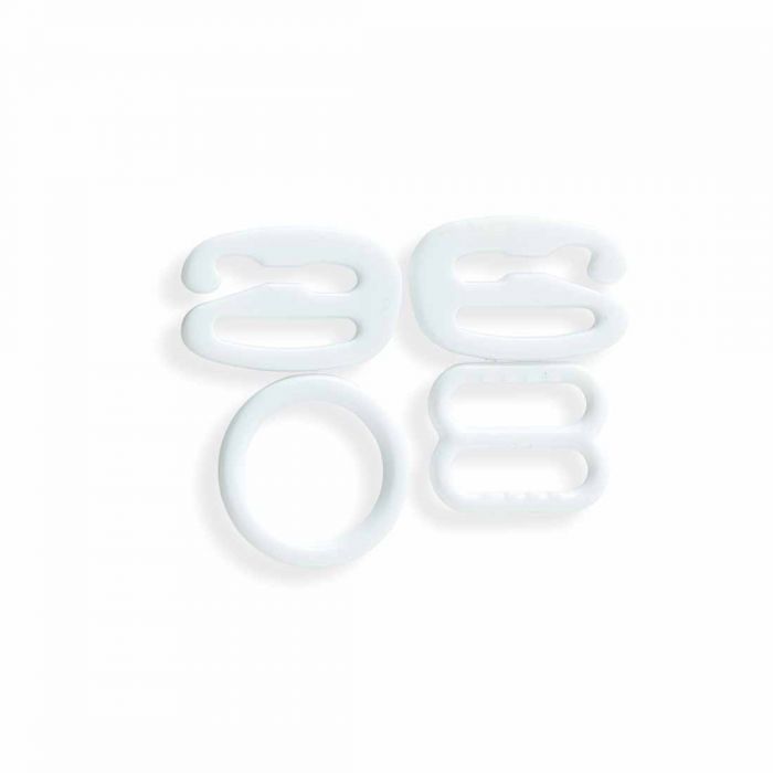 PRYM Bra Accessories – 12mm Clear Plastic Rings & Hooks, 10-Piece Set For Bra Making & Repair