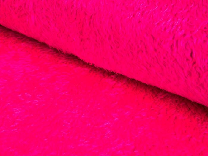CURLY Teddy Faux Fur Fabric Material CERISE PINK 