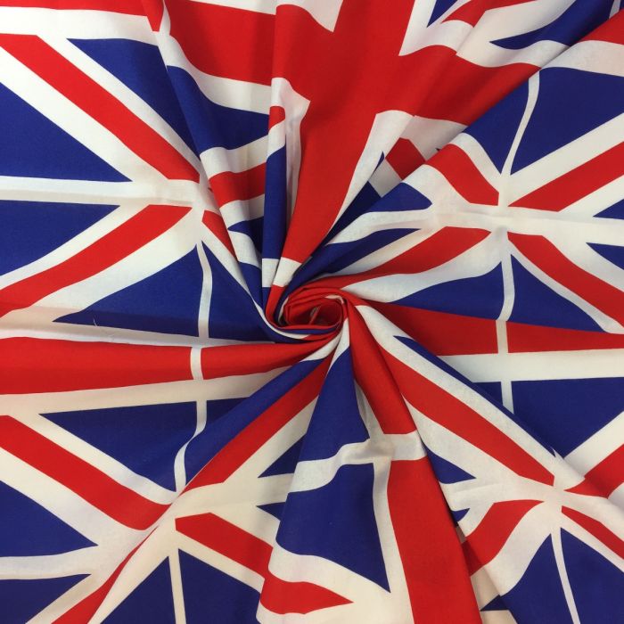 Union Jack Fabric Pure Cotton, UK Printing Classic