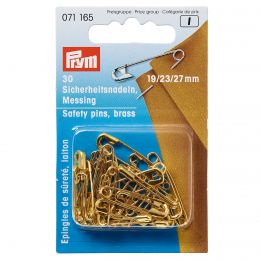 Safety Pins Gold 19/23/27mm asst, 30pcs | Prym