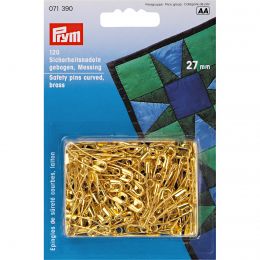 Safety Pins Curved Gold 27mm, 120pcs | Prym