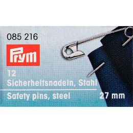 Safety Pins Silver 27mm, 12pcs | Prym
