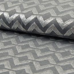 Jersey Fabric | Spangles Wave Silver