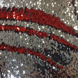 Two Way Sequin By 'Stitch It' | Red & Silver
