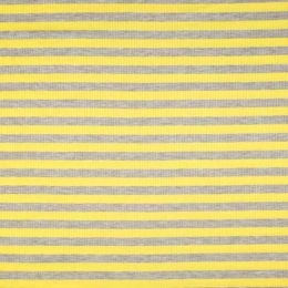 Ribbed Jersey Fabric | 1cm Stripe Yellow
