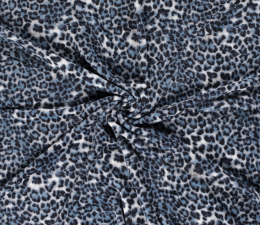Super Soft Fleece | Cheetah Light Blue