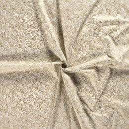 Stitch It, Christmas Metallic Fabric | Festive Swirl Natural