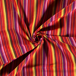 Aztec Jacquard Stripe Fabric | Salsa Orange