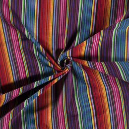 Aztec Jacquard Stripe Fabric | Textured Rainbow