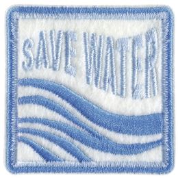 Prym Recycled Embroidered Motif | Save Water