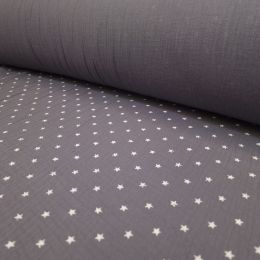Double Gauze Fabric | Star Grey