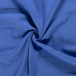 Bio Washed Linen Touch Fabric | Cobalt