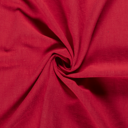 Bio Washed Linen Touch Fabric | Red