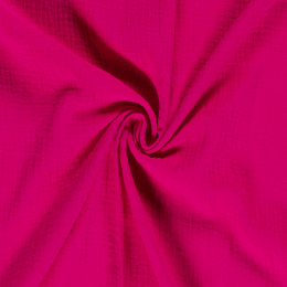 Double Gauze Fabric | Plain Fuschia