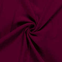 Double Gauze Fabric | Plain Bordeaux