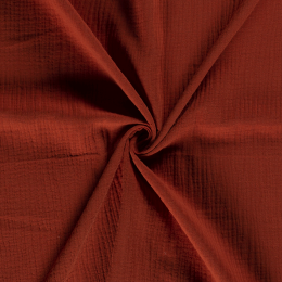 Double Gauze Fabric | Plain Brown