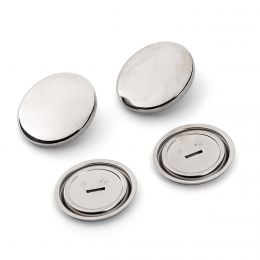 Cover Buttons | 38mm Silver - Metal, 100pcs large pck | Prym