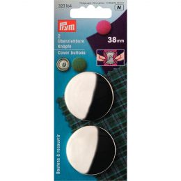 Cover Buttons | 38mm Silver - Metal | Classic Prym
