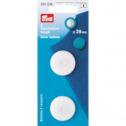 Cover Buttons | 29mm White - Plastic | Prym
