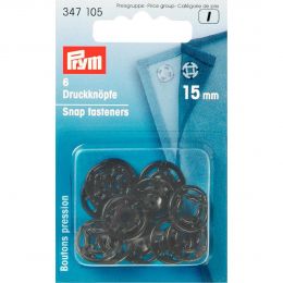 Snap Fastener Plastic, Round 15mm Black | Prym