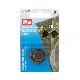 Sew On Magnetic Fastener, Ideal For Bags, Ant. Brass | Prym