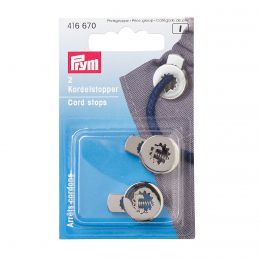 Cord Stops, One Hole - Silver Round | Prym