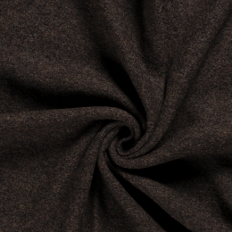 Boiled Wool Fabric | Dark Brown Melange