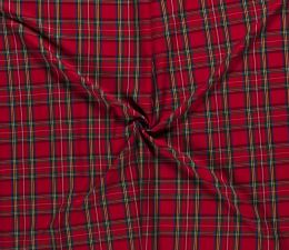 Premium Scottish Check Fabric | Wide Width Red