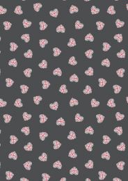 Jubilee Fabric | Union Jack Hearts Black