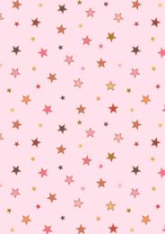 Rainbows Fabric | Calming Stars Rose Gold Metallic