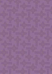 Iona Fabric | Celtic Cross Purple - Copper Metallic