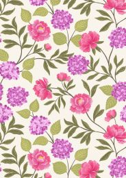 Love Blooms Fabric | Peony Hydrangea Cream
