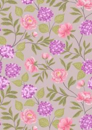 Love Blooms Fabric | Peony Hydrangea Natual