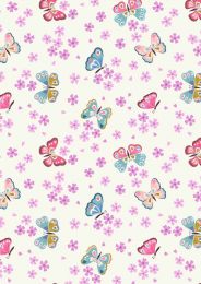 Love Blooms Fabric | Butterflies Cream