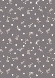 Bunny Hop Fabric | Bunny Grey