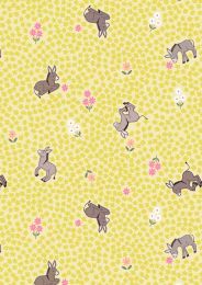 Piggy Tales Fabric | Dinky Donkey Yellow