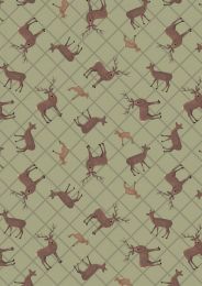 Loch Lewis Fabric | Deer Check Sage