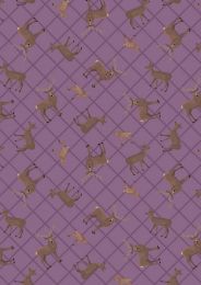 Loch Lewis Fabric | Deer Check Purple