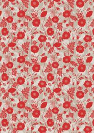 Poppies Fabric | Poppy Shadow Natural