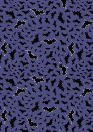 Castle Spooky Fabric | Bats Blue