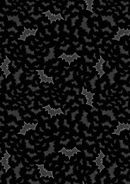 Castle Spooky Fabric | Bats Black