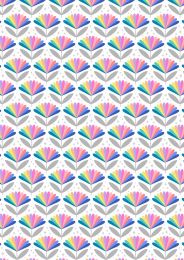 Over The Rainbow Fabric | Rainbow Flower Pastel