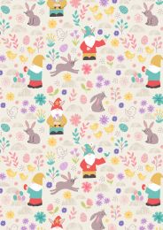 Spring Treats Fabric | Spring Gnomes Cream