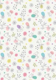 Spring Treats Fabric | Chicks & Bunnies Cream