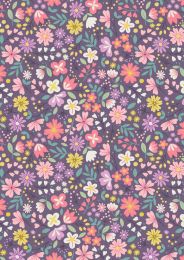 Spring Treats Fabric | Spring Floral Dark Violet