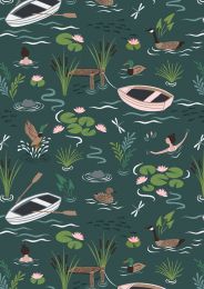 On The Lake Fabric | A Dip In The Lake Dusk