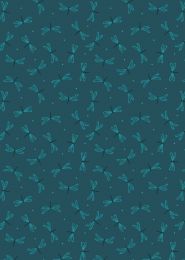 On The Lake Fabric | Dragonfly Teal