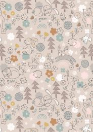 Lewis & Irene Bella Bunny & Bear Fabric | Bella & Bear Natural
