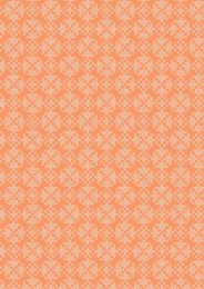 Lewis & Irene Folk Floral Fabric | Cross Stitch Autumn Orange