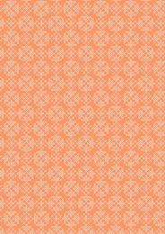 Lewis & Irene Folk Floral Fabric | Cross Stitch Autumn Orange